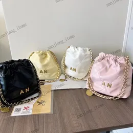 2024 Vanity Bag Crossbody Ball Catena Borsa a tracolla trapuntata Secchiello con coulisse in pelle Scatola ad incastro C doppia zip borse per trucco cosmetico Totes Borse 2024