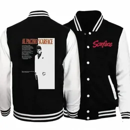 S-Scarface Movie Jacket Cool Coat Sweatshirts Trend Women Men hoodie Baseball Uniform Jacket Par Print Cardigan Clothes Tops L4ET#