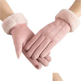 Cycling Gloves Winter Women Warm Touchsn Accessories For Riding Biking Hiking Mountaineering Drop Delivery Sports Outdoors Protective Dhmyu