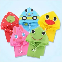 معدات المطر Childrens Cartoon Cartoon Rainaat Korean Cute Baby Poncho Placeground Playground Songkran Festival Drop Droper