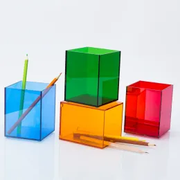 Bins Colorful Translucent Acrylic Display Box Cuboid for Desk/Home Decor,Lovely Gift,Make Up Tool,Jewelry,Candy,Pens Storage Case