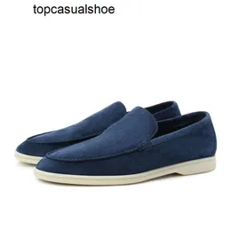 Loro Piano Designer Scarpe eleganti casual Scarpe da donna Lp di lusso Walk Mocassino in pelle scamosciata Oxford in pelle di mucca Mocassini Mocassini comfort Slip on Mocassino Suola in gomma Appartamenti Eu35-46