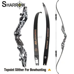 Bow Arrow Topoint 58inch 60inch 62-tums ILF Bow Recurve Take Down Bow 30-55 lbs Höger båge för utomhussportskytte jaktspel YQ240327