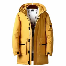 2024 New Winter Jackets Men White Duck Warm Hooded Lg Down Jackets Autumn Casual Top Parka Male Black Fluffy Coat Beige Yellow S8iC#