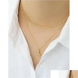 Chokers choker flickor ins minimalist nisch chic gris näsa form 18k guld färgkedja halsband kvinnor s925 sterling sier smycken dropp deli otteum