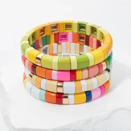 Strand 2024 Trendy 8 9mm 3 7mm Arch Beads smalto braccialetto colorato braccialetto elastico per le donne accessori gioielli