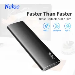 Laufwerke Netac SSD 1 TB Externe SSD 500 GB 250 GB 2 TB HDD Tragbare SSD-Festplatte USB3.0 Solid State Drive für Laptop Desktop Notebook