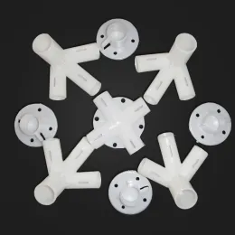 Accessories 9pcs Spare Parts Cross Head Pipe Plug Tent Feet Corner Center Connector White 25/19mm Shade Accessories for Gazebo Awning