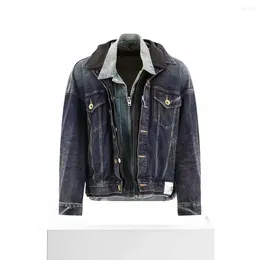 남성용 재킷 2024 스프링/여름 고급 품질 스 플라이 싱 3 레이어 칼라 디자인 탑 헤비 스레드 면세 코트