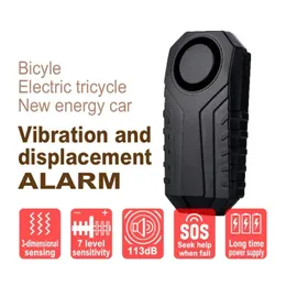 2024 controle remoto alarme de bicicleta à prova dwaterproof água motocicleta bicicleta elétrica segurança 113db anti perdido lembrar vibração aviso alarme sensor