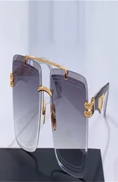 Мужские модные дизайнерские солнцезащитные очки THE ARTIST I с изысканными квадратными линзами K в золотой оправе, элитный щедрый стиль для улицы uv400 protec4679628
