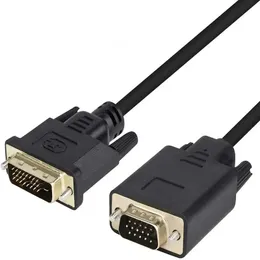 1.8M Video Cable DVI 24+1Pin To VGA 15pins Connect PC Monitor Screen Projector and TV