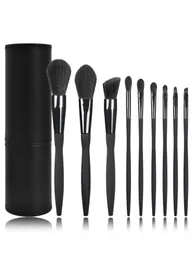 Esponjas aplicadores de diamante pincéis de maquiagem conjunto ferramentas 9pcs fofo sintético vegan luxo preto fundação brochas maquillaje escova 1252438