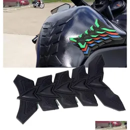 Motorcycle Stickers Carbon Fiber 3D Tank Pad Antiscratch Tankpad Oil Gas Protector Sticker For Honda Kawasaki Yamaha Suzuki7129368 Dro Ot2Uc