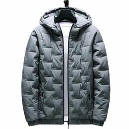 Giacca da uomo oversize Cott imbottito tinta unita giacche invernali giacca a vento casual colletto alla coreana cappotto termico cappuccio Parka outwear K2xP #