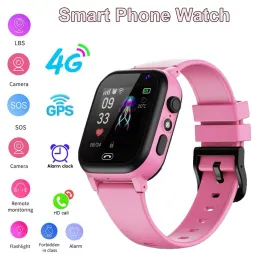 Watches Kids 4G Smart Watch SOS GPS Location Video Call Sim Card för barn smartwatch kamera vattentät klocka för pojkar flickor relojes