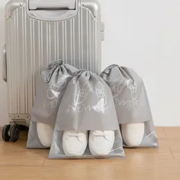 新しい2024 5PCS S/L防水靴ストレージバッグポーチポータブル旅行オーガナイザードローストリングバッグカバー洗濯オーガナイザー靴の洗濯