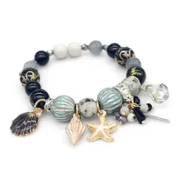 Charm Armband 2021 Fashion Summer Ocean Böhmen Starfish Armband Women Sea Conch Shell For Jewelry Bijoux Gift Her WW-51 Drop Deliv Otcua