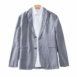 Ny ankomst FI Ny linjedräkt Cott och Linen Jacket Lossa stora tunna mens blazers högklassig storlek MLXL2XL3XL J4SL#