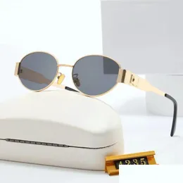 Sonnenbrille 2023 Luxus-Designer-Damen-Männer-Brille mit Lisa Triumph Beach Street Po Das gleiche Mode-Metall-FL-Rahmen-Geschenk-Tropfen-Delive-OT1Ii