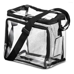 Storage Bags Waterproof Lunch Box Condiment Bag Capacity Portable With Transparent Design Strong Stitching For School