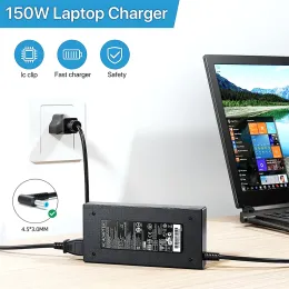 ADAPTER 150W 19.5V 7.7A AC Adapter Laptop Charger för HP OMEN av 15 17, ZBook Studio X360 15 15U G3 G4 G5 Pavilion Gaming 15 17