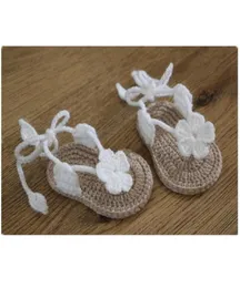 ree Crochet Baby flip flop sandalsbaby Summer sandalsCROCHET Baby Sandals with Little Puff Flowers Size9cm10cm11cm64257985767194
