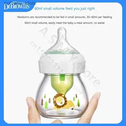 Butelki dla niemowląt# Dr. Browns Noworodka szeroka szklana butelka Preie silikonowa herbata 60 ml niemowlęta 0-3 miesiące/Anti Colic Glass Butelka dla dzieci L240327