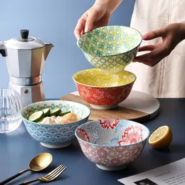 2024 1 stücke 6 Zoll Japanische Geschirr Keramik Hause Restaurant Reis Schüssel Nudel Schüssel Ramen Suppe Schüssel