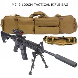 Torbalar 100cm Tüfek Kılıfı Tabanca Av Tüfeği Airsoft Kılıf Depolama Omuz Kayışı Taktik Tabanca Torba Su Geçirmez Naylon Hava Tüfek Çantası