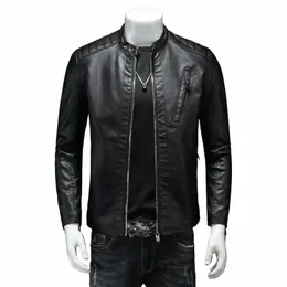 Hot Selling White Men 2022 Faux Leather Jacket Motorcykel Jaqueta de Couro Masculina Outwear Male Pu Coats 5xl M24F#