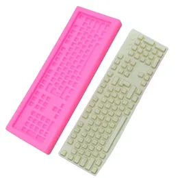 Strumenti per decorare torte con tastiera Stampo in silicone Stampo per glassa fondente Torta nuziale Stampo per cioccolato Decorazione stampi in silicone