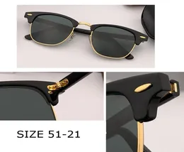 Hela högkvalitativa solglasögon för kvinnor Retro Fashion Club Sun Glasses Men Master 51mm UV 400 Protection Plank Metal Frame Eyewea9183395