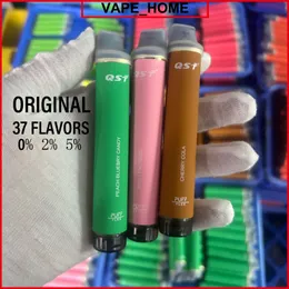 Оригинальная заводская одноразовая электронная сигарета qst puff 2800 с прямыми волосами, 37 цветов 0% 2% 5%