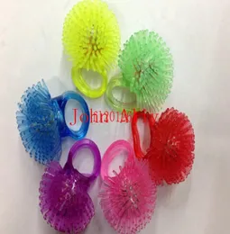 500pcslot Soft Jelly Glowing In The Dark LED Glow Finger Rings Light For Wedding Birthday Party Favor3920038