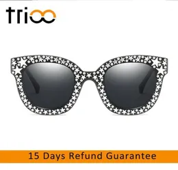 Sunglasses TRIOO Diamond Star Blink Square Female Shades Mirror UV400 Protection Sun Glasses For Women High Fashion Brand Design19259179