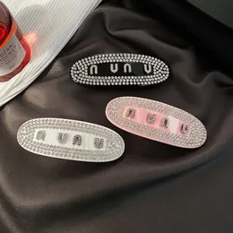 Yaz taze stil hediye saç klipli marka tasarımcısı mektup elmas saç klip yeni moda tarzı kadın saç takı klasik logo oval saç barrettes