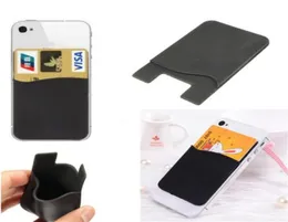 Universal 3M Glue Silicone Wallet Credit Card Cash Pocket Sticker Adhesive Holder Pouch Mobile Phone Gadget for iphone 12 mini 11 6677276