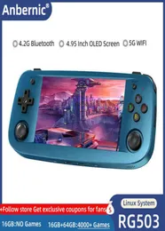 Anbernic RG503 Retro Handheld-Videospielkonsole 495 Zoll OLED-Bildschirm Linux-System Tragbarer Spielespieler RK3566 Bluetooth 5G WLAN H6927317