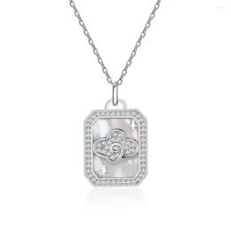 チェーン2024クラウドスタースクエアブランドFritillaria Necklace for Women S925 Pure Silver Fashion Light Luxury Collar Chain