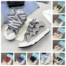 Tasarımcı Mesh Dokuma Dantel up Lavines Ayakkabı Stili 90'lar Olağanüstü Kaldırım Sneaker Kabartmalı Deri Erkek Kadın Nappa Calfskin Kauçuk Platform Boyut Boyut Boy