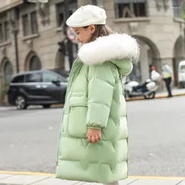 Unten Mantel Russland Schneeanzug 2024 kinder Winter Jacke Mädchen Kleidung Wasserdichte Outdoor Dicke Warme Kinder Parka Große Pelz Kleidung