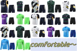 2023 24 REAL MADRIDS SURT SUPET Tracksuit Men Football Training Suit Ubranie bez rękawów Mężczyźni i dziecięce piłka nożna jogging