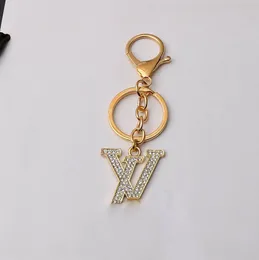 12 style Keychain Classic letter Exquisite Luxury Designer Car Keyring Zinc Alloy Letter Unisex Lanyard Gold Black Metal Small Jewelry lz327