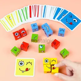 Zabawki inteligencji Kostki gry stołowe zabawki edukacyjne są blokami Build Block Puzzle Interactive Puzzle Wyzwanie naucz się emoticon 24327