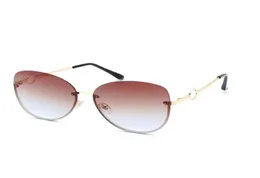 Sonnenbrillen für Männer Marke Luxus Designer Sonnenbrille Sommerstil Frauen Cat Eye Rahmenlose runde Linse Verhindern Sie UV-Brillen 6 Arten7543538