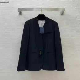 Markenanzug für Damen, Mantel, Designer-Damenmode, Abendessenteil, formeller Langarm-Blazer, Umlegekragen, elegante kurze Jacke, Mantel, 27. März