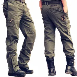 Tactical Cargo Pants 100% Cott Work Pants 101st Airborne US Army Vintage Air Assault Multi Pockets Joggers Byxor C7RV#