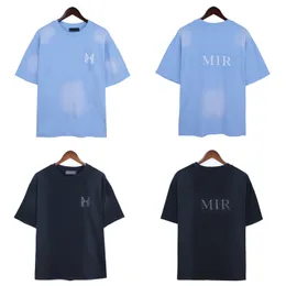 Mens Designer Camisetas Oversized Estrela Embelezada Carta Impressão Camisetas Masculinas Soltas Mangas Curtas Tops