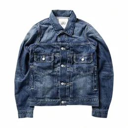 Kırmızı Tornado Reproducti VV 101 Denim Ceket Hasarlı Seedge Jean Wed Blue 61ks##